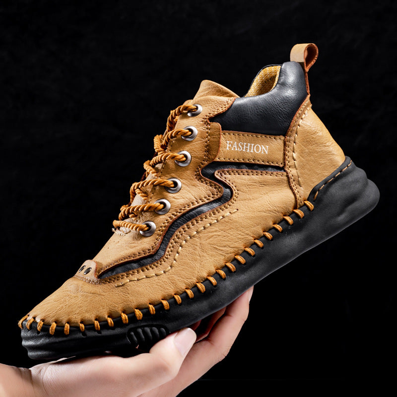 🔥Limited Time Sale 70% OFF🔥-Men's comfortable non-slip leather shoes with arch support and hand-sewn