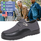 Men's Casual Canvas Shoes Waterproof Orthopedic Walking Shoes