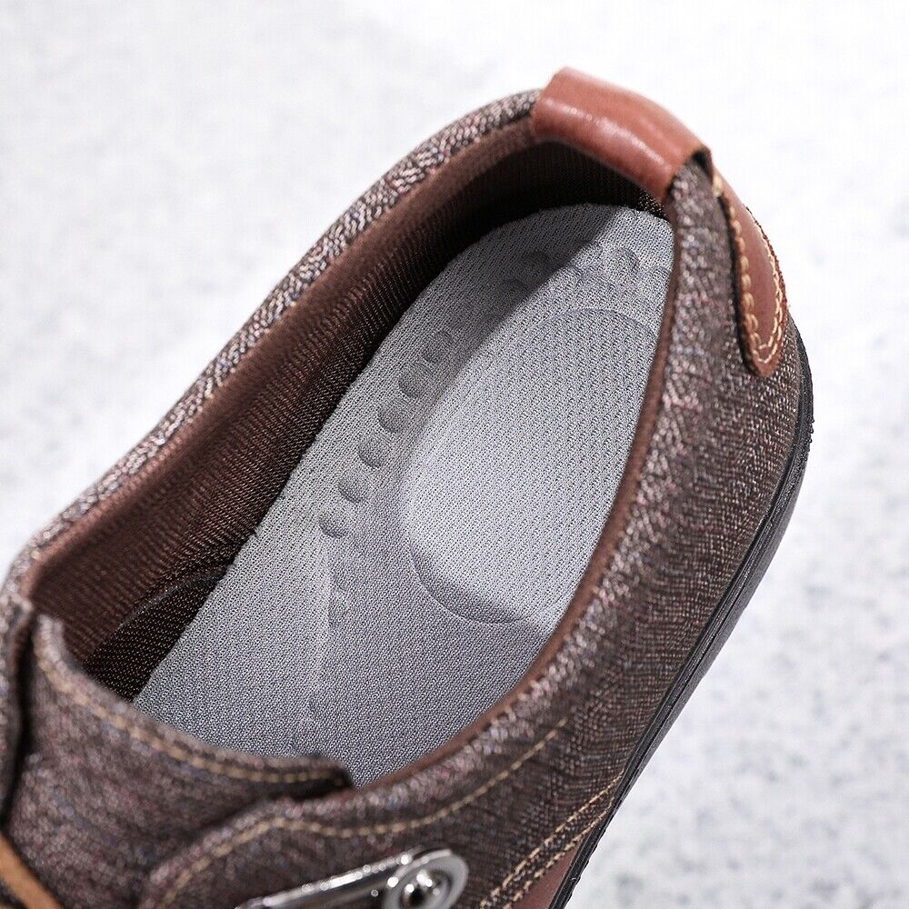 Men's Casual Canvas Shoes Waterproof Orthopedic Walking Shoes