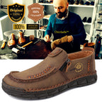 🔥LAST DAY 70% OFF🔥Premium Leather Loafers - Arch Support, Shock Absorption, Easy Side Zip