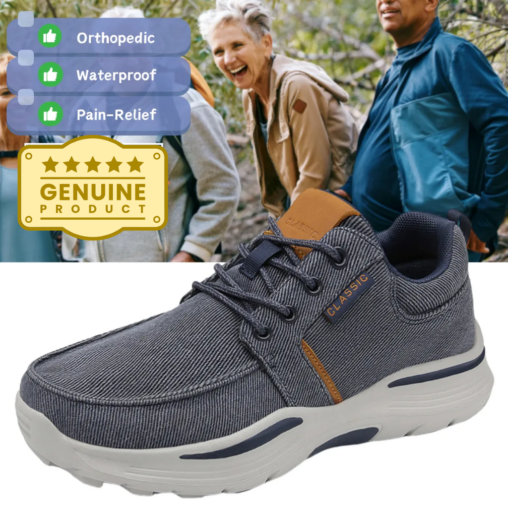 Men's Daily Canvas Wear Proof Orthopedic Walking Shoes🔥BUY 2 FOR FREE SHIPPING🔥Best seller!