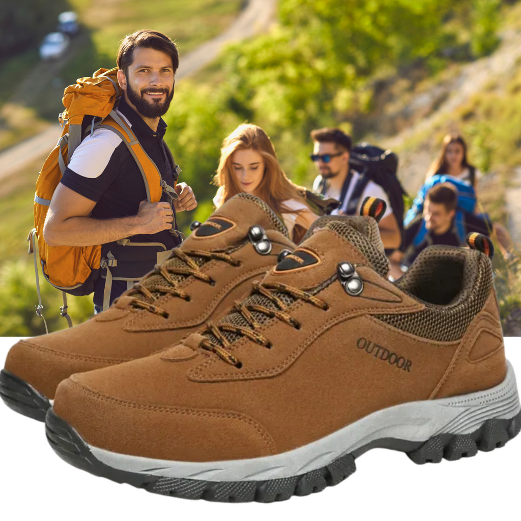 Men's Waterproof Breathable Lightweight Arch Support Hiking Shoes for Plantar Fasciitis (Medical Certification)