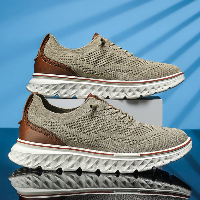 ⏰LAST DAY-70% OFF🛒Men's Hands Free Slip On Oxford Shoes – Ultra Comfortable knitted fabric shoes