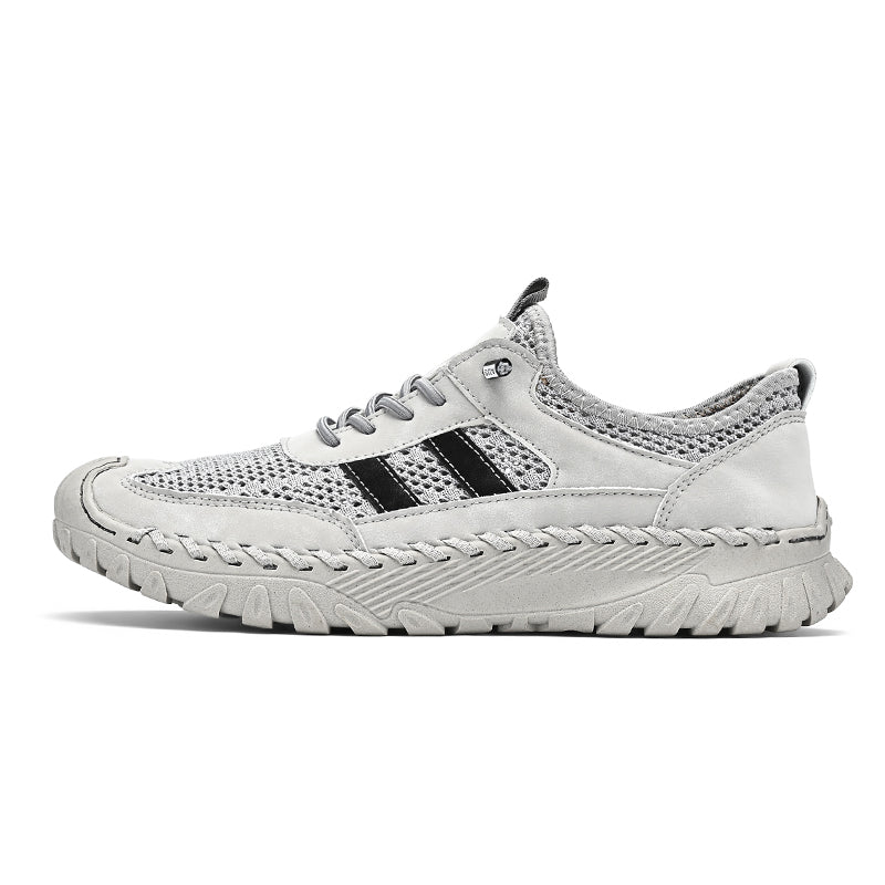 ⏰Limited Time 50% OFF🛒  Men’s Slip-On Orthopedic Leather Hiking Shoes – Breathable Mesh, Durable Rubber Sole, Lightweight & Supportive