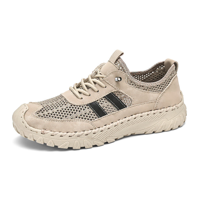 ⏰Limited Time 50% OFF🛒  Men’s Slip-On Orthopedic Leather Hiking Shoes – Breathable Mesh, Durable Rubber Sole, Lightweight & Supportive