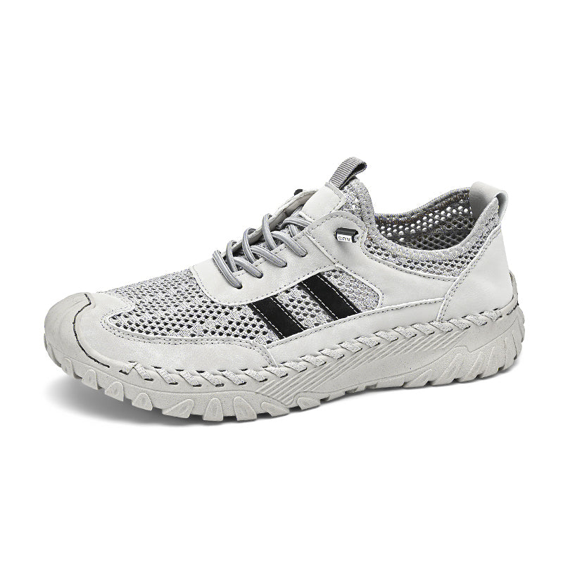 ⏰Limited Time 50% OFF🛒  Men’s Slip-On Orthopedic Leather Hiking Shoes – Breathable Mesh, Durable Rubber Sole, Lightweight & Supportive