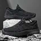 ⏰Limited Time 50% OFF🛒  Men’s Slip-On Orthopedic Leather Hiking Shoes – Breathable Mesh, Durable Rubber Sole, Lightweight & Supportive