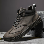 Men Safety Orthopedic Leather Boots - Ankle Protect & Safe Toe & Puncture Resistant & Waterproof & Ligtweigh & comfort