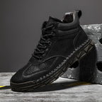 Men Safety Orthopedic Leather Boots - Ankle Protect & Safe Toe & Puncture Resistant & Waterproof & Ligtweigh & comfort