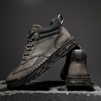 Men Safety Orthopedic Leather Boots - Ankle Protect & Safe Toe & Puncture Resistant & Waterproof & Ligtweigh & comfort