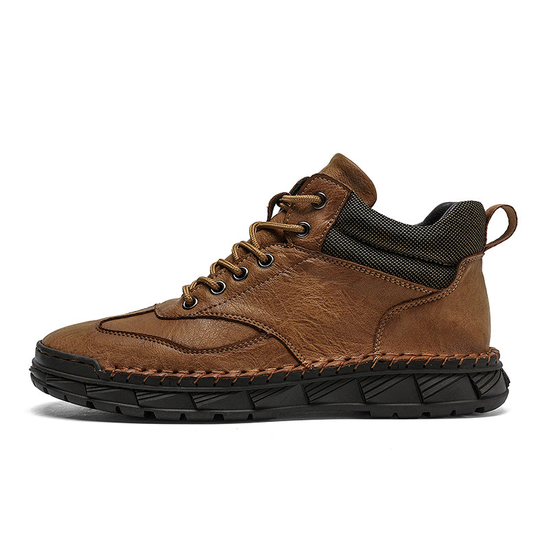 Men Safety Orthopedic Leather Boots - Ankle Protect & Safe Toe & Puncture Resistant & Waterproof & Ligtweigh & comfort