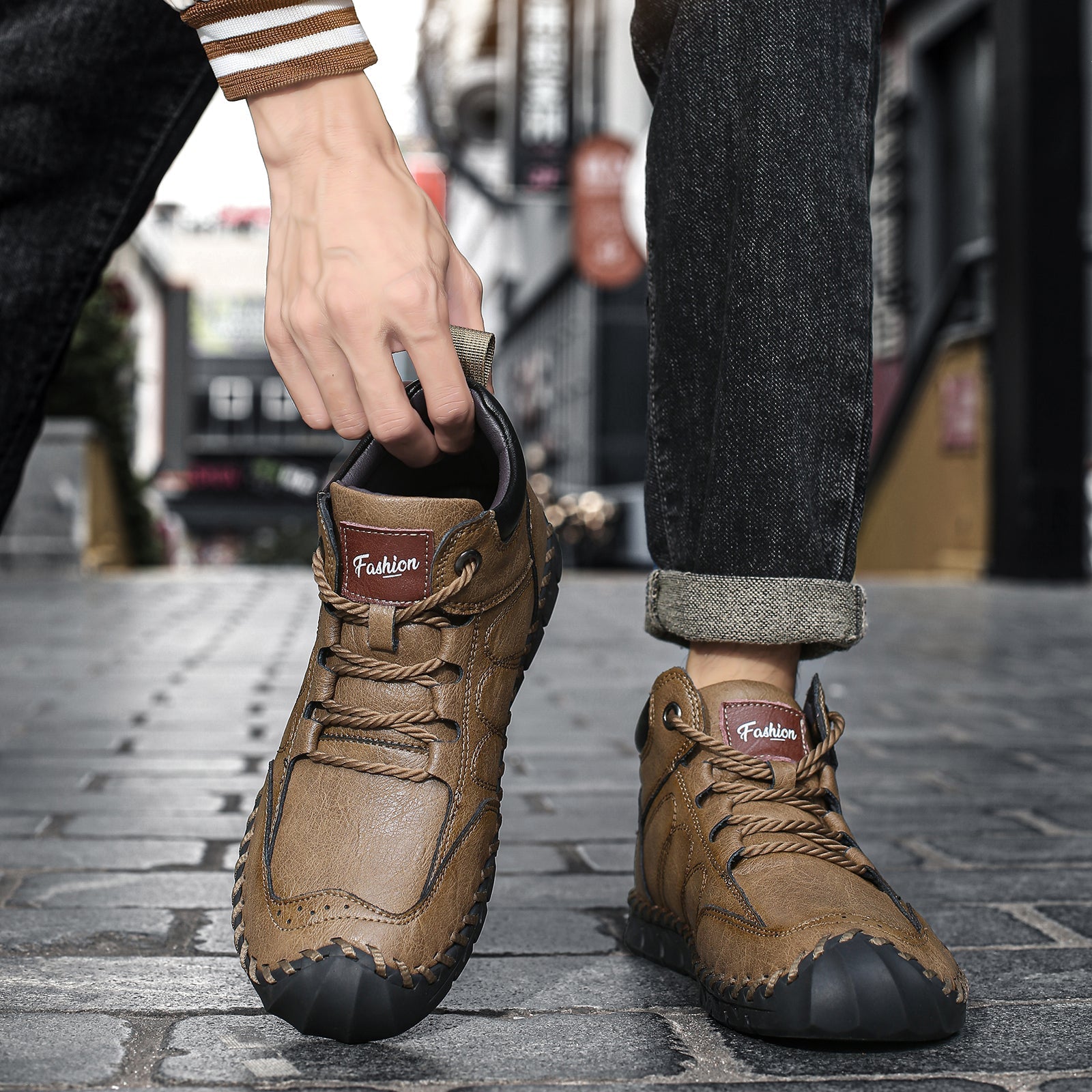 Last Day 60% OFF🔥⏱️New Arrival Promotion⏱️🔥Men's Casual Leather Good Arch Support & Non-slip Outdoor  Breathable Walking Shoes