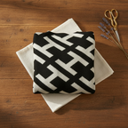 Cotton Sweater Black-White Abstract