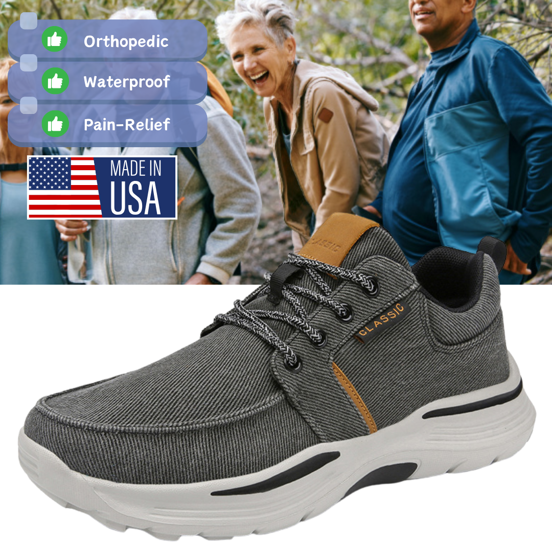 Men's Daily Canvas Wear Proof Orthopedic Walking Shoes🔥BUY 2 FOR FREE SHIPPING🔥Best seller!