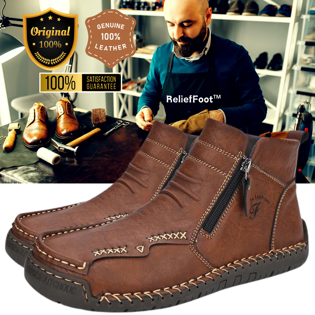 (🔥CLEARANCE SALE - 70% OFF)Men's Hand-sewn Cowhide Boots Comfortable Waterproof And Non-slip