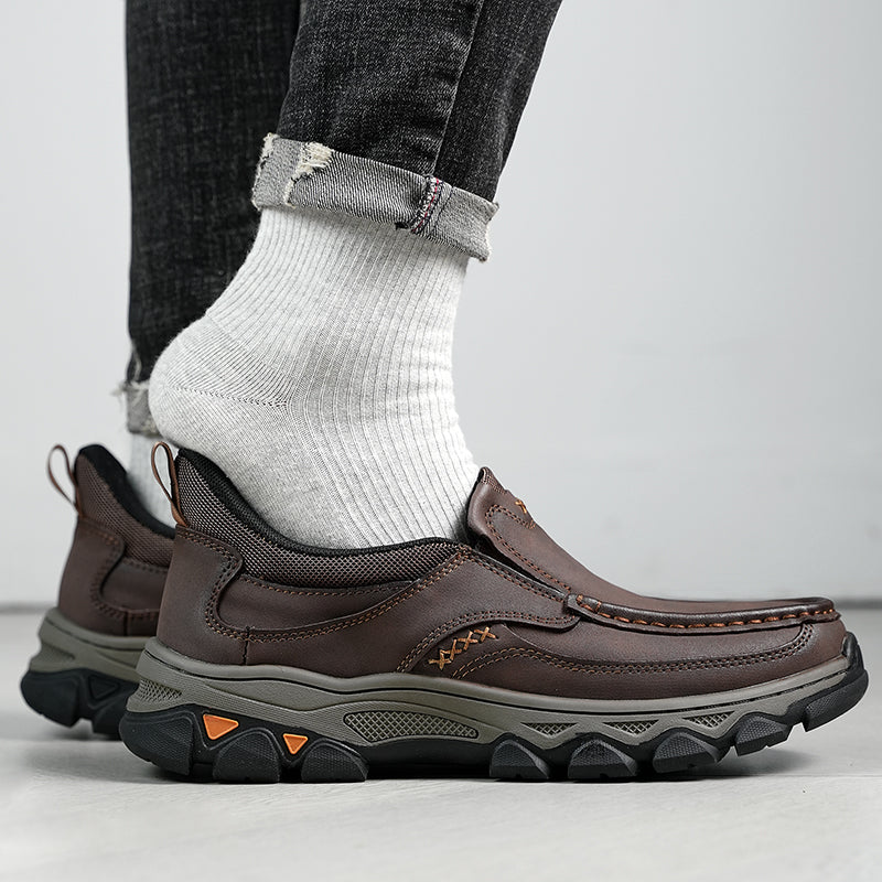 ⏰Promotion 60% OFF - 2025 New Men's Orthopedic Hands-Free Genuine Leather Slip On Loafers