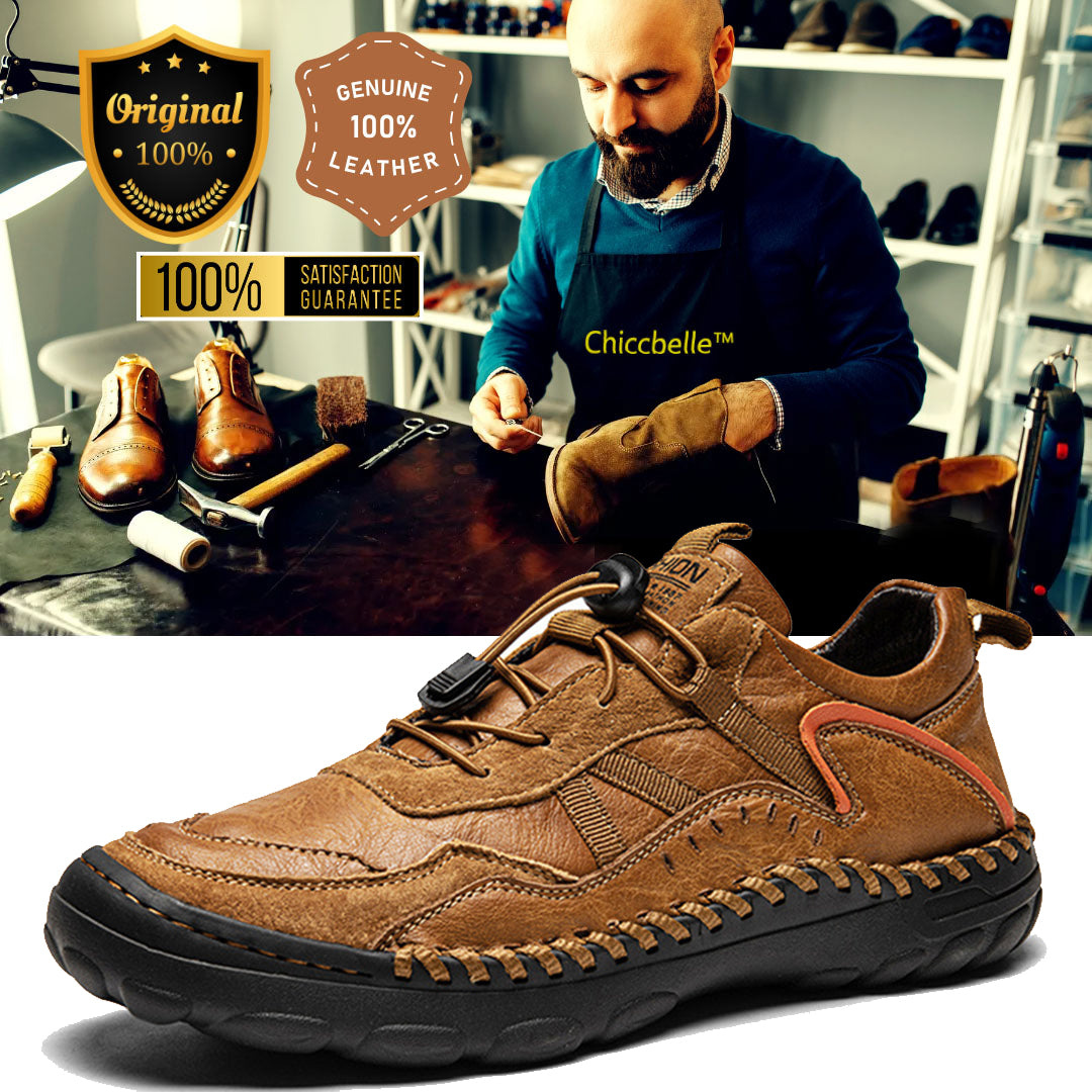 ⏰Last Day! 50% OFF 🔥 ideacloth® StrideCrafts Men's Leather Loafers - Arch Support & Wide Fit Slip-Ons