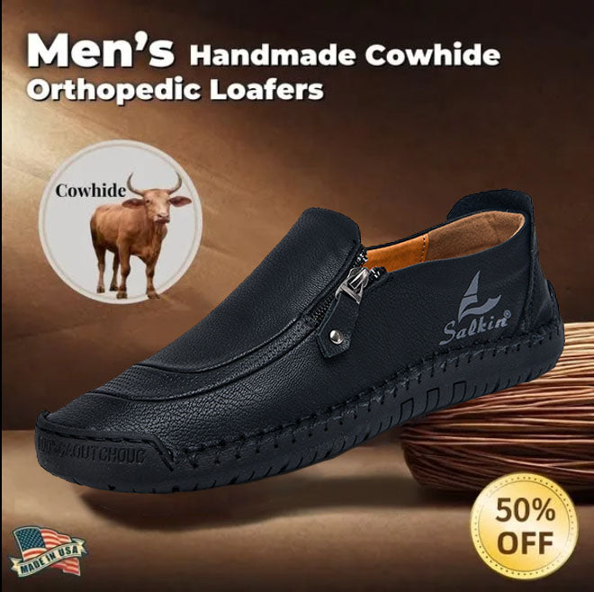 Last day 50% off 🔥⏱️Christmas sale⏱️🔥Men's genuine calfskin slip-on loafers