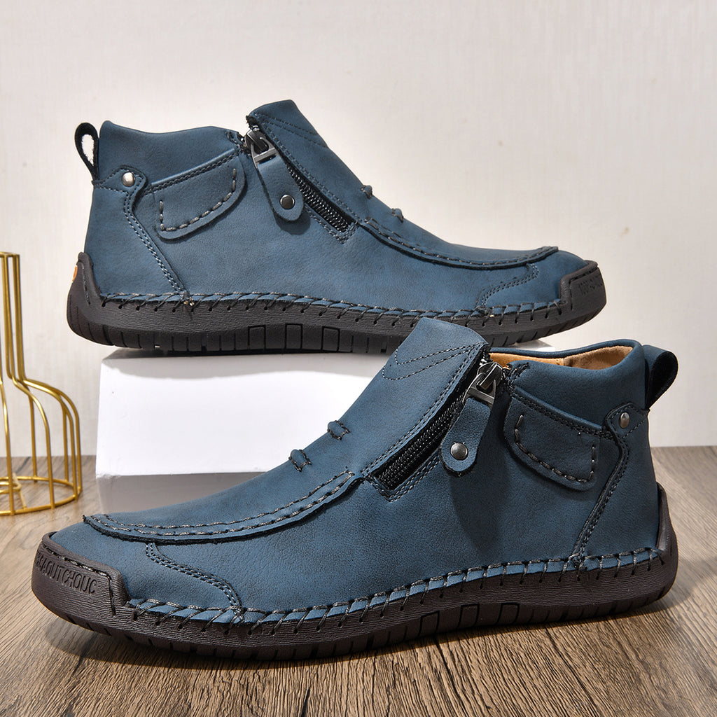 ⏰ Limited-Time 70% OFF – Men’s - Leather Driving Boots | Wide Toe, Arch Support, Waterproof, Pressure Relief, Non-Slip Comfort for Everyday & Travel