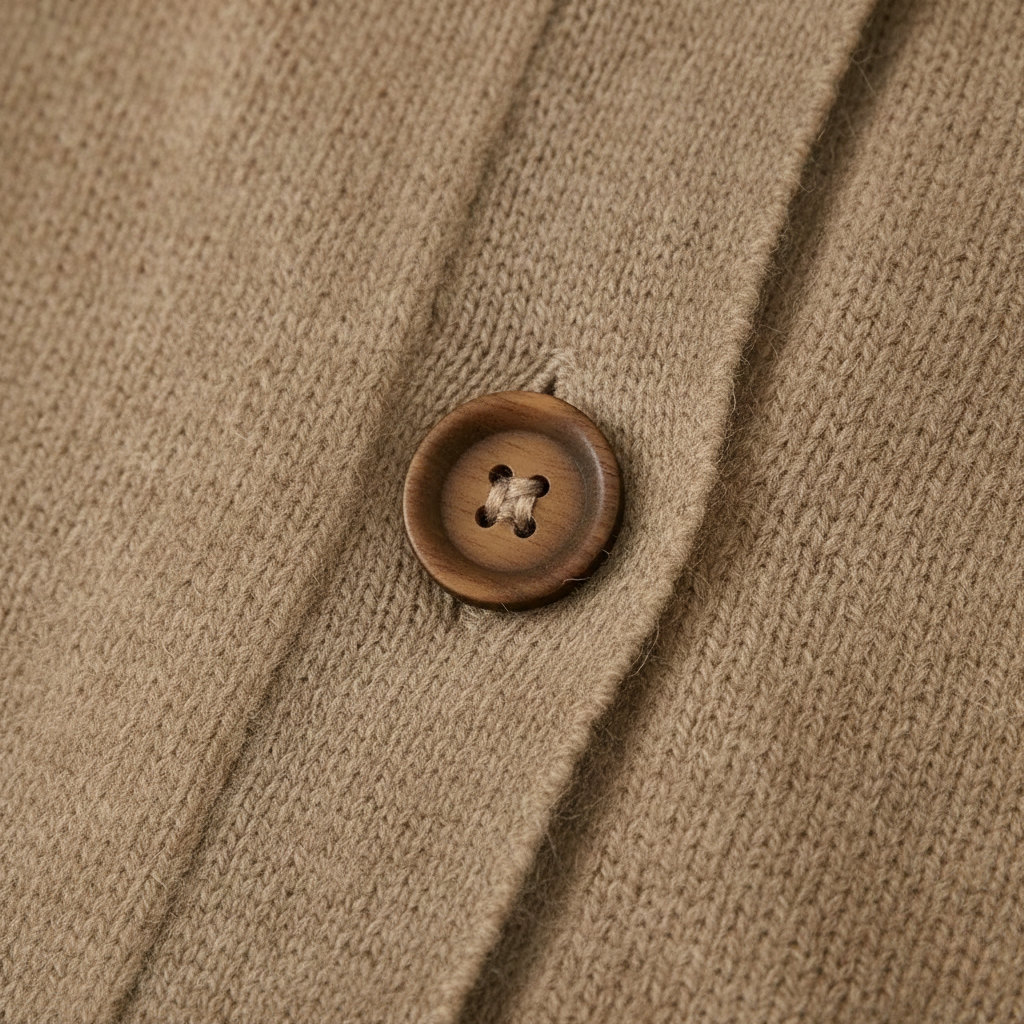 Cotton Button Vest with Collar
