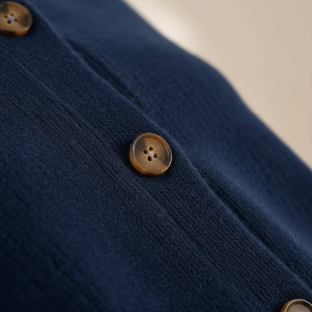 Cotton Button Vest with Collar