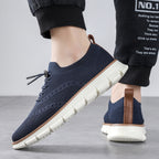 Breathable fly knit trendy casual shoes for men