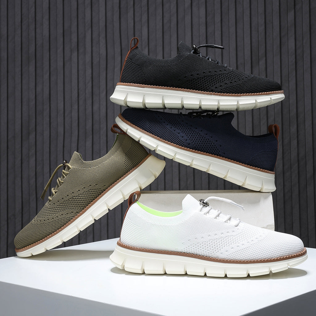 Breathable fly knit trendy casual shoes for men