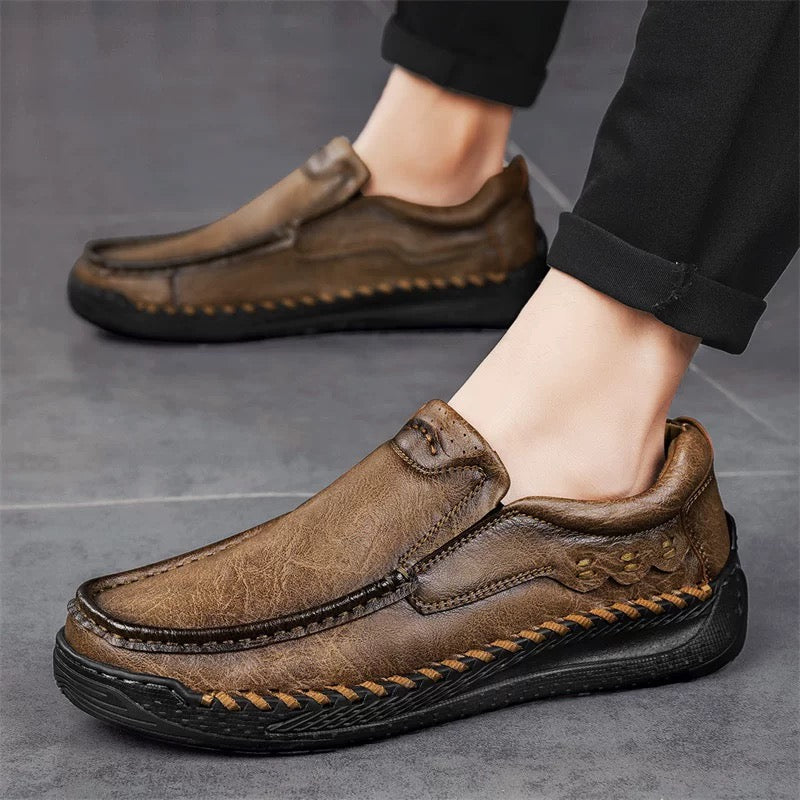 ⏰🔥Last Day! 70% OFF⏰ideacloth®Men’s Cowhide Slip-On Loafers – Handcrafted with Arch Support