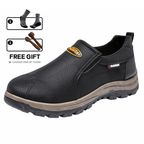 (⏰Limited Time 70% Discount off)Men's Outdoor Breathable Genuine Leather Shoes Non-slip Slip-On Shoes Arch Support Orthopedic Shoes