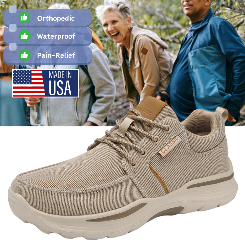 Men's Daily Canvas Wear Proof Orthopedic Walking Shoes🔥BUY 2 FOR FREE SHIPPING🔥Best seller!