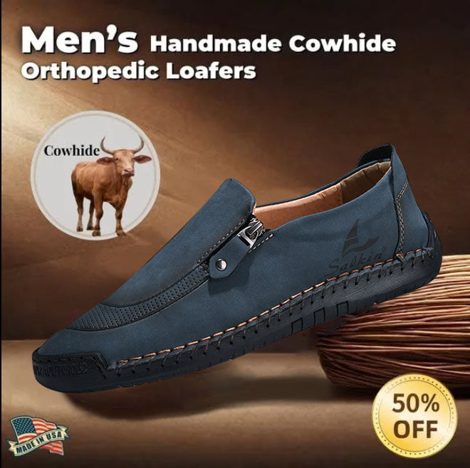 Last day 50% off 🔥⏱️Christmas sale⏱️🔥Men's genuine calfskin slip-on loafers