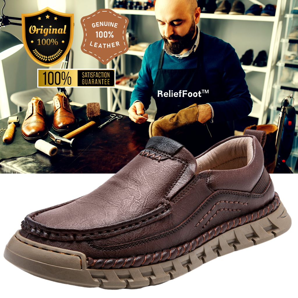 ⏰Promotion 70% OFF - 2025 Spring Men's Orthopedic Comfortable Genuine Leather Slip On Walking Shoes