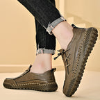 MerrfeetTM⏰Promotion - 70% OFF🔥Men's Handmade Genuine Leather Glue-Free Slip-on Orthopedic Shoes