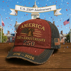 🔥LAST DAY BUY 2 GET 1 FREE🔥United States 250th Anniversary Red Cap