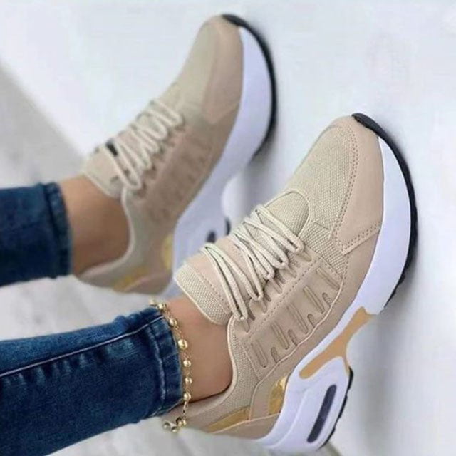 Women Orthopedic Lightweight Running Shoes, Lace-up Mesh Breathable Shoes