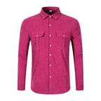 New Men's Double Pocket Casual Long Sleeve Shirt - A Hot Seller in the Men's Wear Market