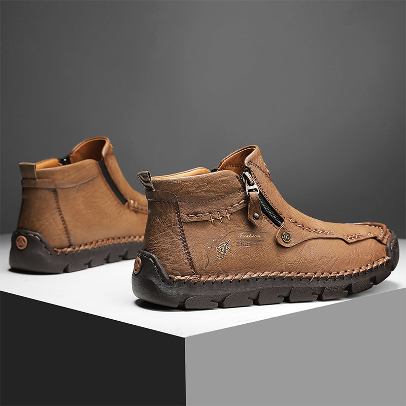 (⏰Last Day 70% OFF🔥)Men's Top-Quality Motorcycle Boots Hand-Stitched Genuine Leather Boots