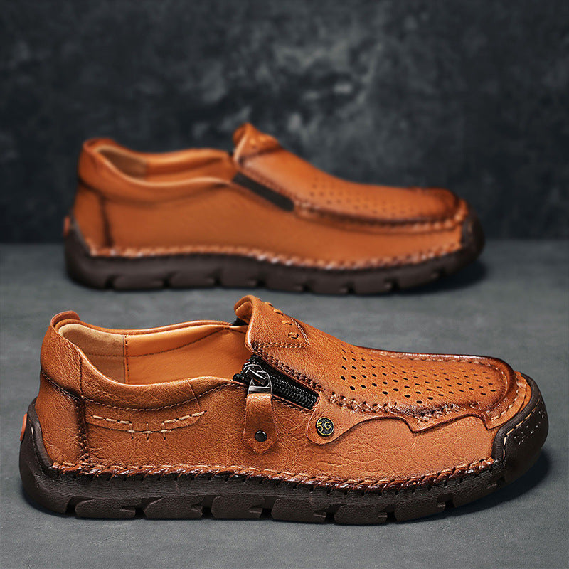 ideacloth™⏰Promotion - 70% OFF🔥 Men Casual Leather Loafer Summer Flat Soft Light Shoes