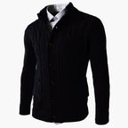 Gentleman's Casual Jacquard Buttons Sweater