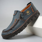 🔥LAST DAY 70% OFF🔥Premium Leather Loafers - Arch Support, Shock Absorption, Easy Side Zip