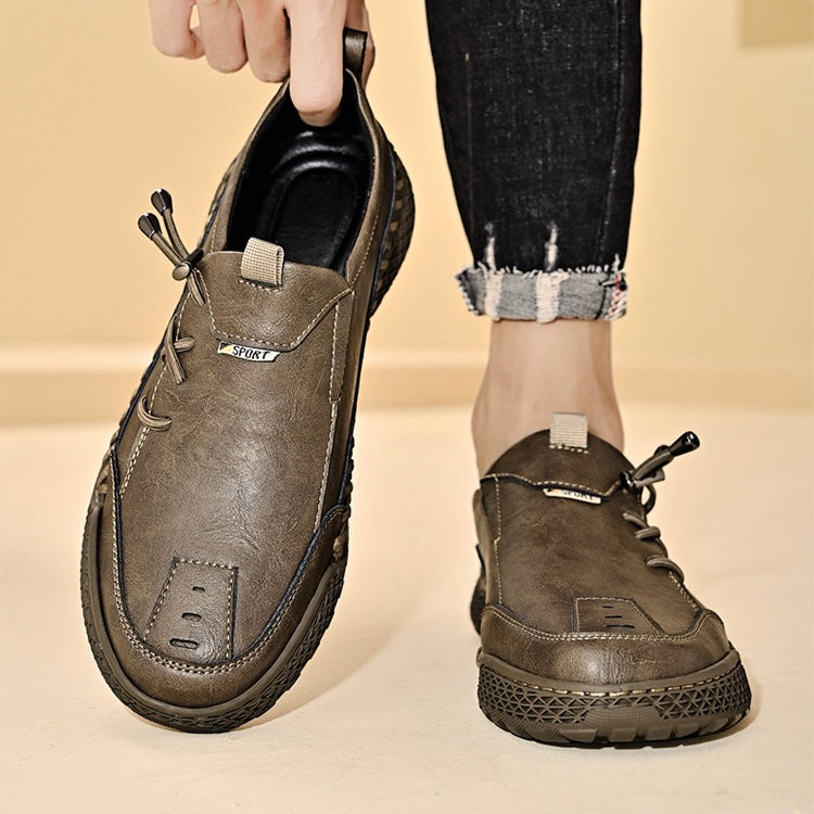 MerrfeetTM⏰Promotion - 70% OFF🔥Men's Handmade Genuine Leather Glue-Free Slip-on Orthopedic Shoes