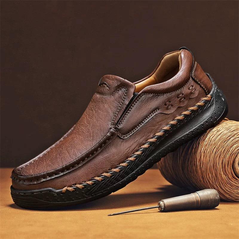 ⏰🔥Last Day! 70% OFF⏰ideacloth®Men’s Cowhide Slip-On Loafers – Handcrafted with Arch Support