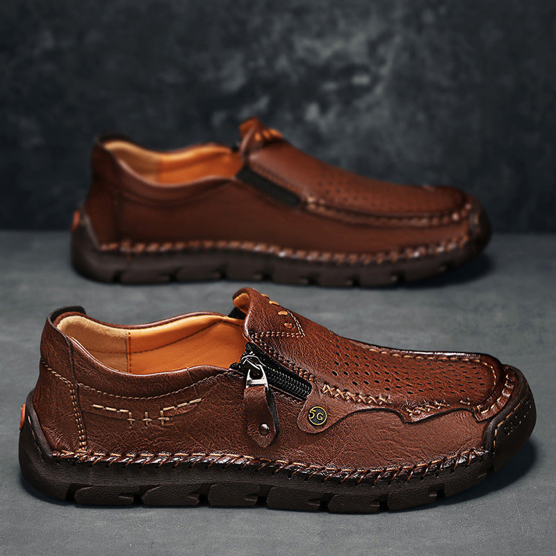 ideacloth™⏰Promotion - 70% OFF🔥 Men Casual Leather Loafer Summer Flat Soft Light Shoes