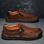 ⏰Promotion - 70% OFF🔥 Men Casual Leather Loafer Summer Flat Soft Light Shoes