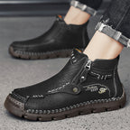 (⏰Last Day 70% OFF🔥)Men's Top-Quality Motorcycle Boots Hand-Stitched Genuine Leather Boots