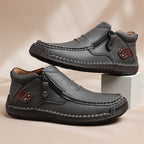 (🔥Lowest Price) Men's - Cowhide Slip-On Orthopedic walking Shoes – Waterproof, Non-Slip, Wide Toe Fit