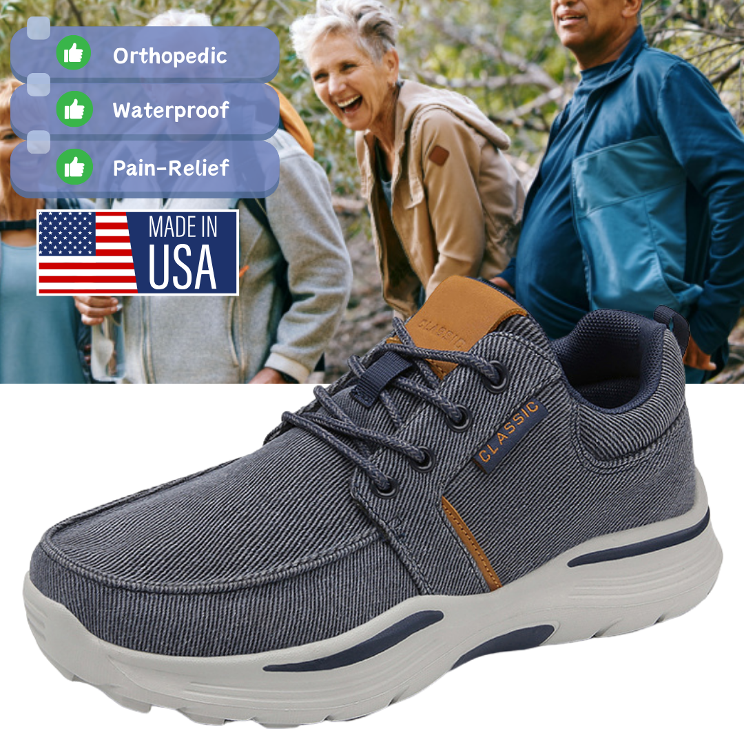 Men's Daily Canvas Wear Proof Orthopedic Walking Shoes🔥BUY 2 FOR FREE SHIPPING🔥Best seller!