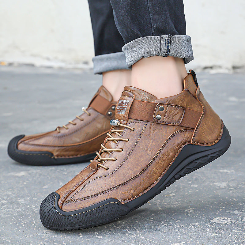 LAST DAY! 60% OFF 🔥⏱️ Christmas Sale ⏱️🔥 Men’s Hand-Stitched Non-Slip Casual Leather Boots | Stylish & Casual Men’s Footwear