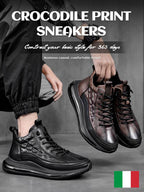 Platform Crocodile Comfort Sneakers