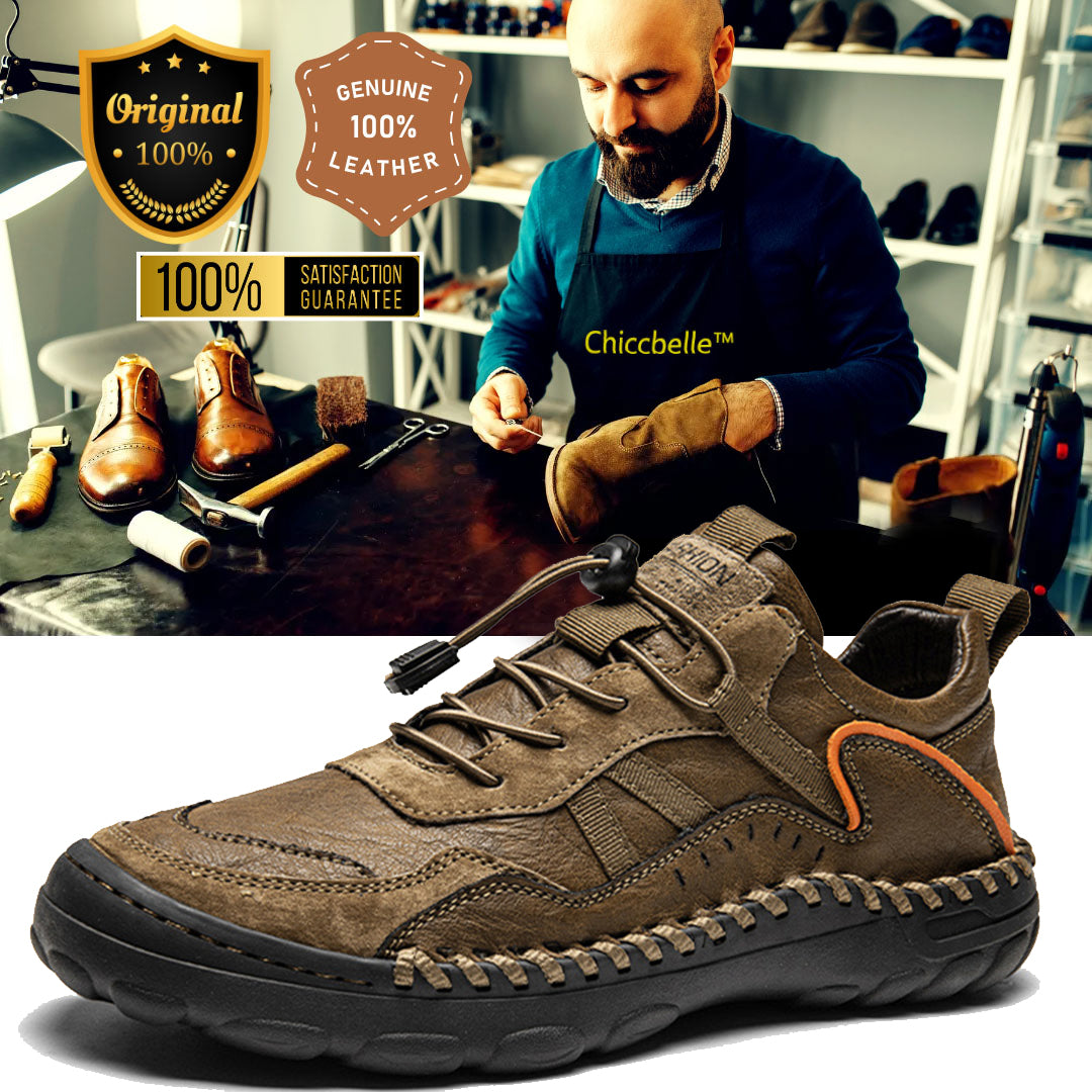 ⏰Last Day! 50% OFF 🔥 ideacloth® StrideCrafts Men's Leather Loafers - Arch Support & Wide Fit Slip-Ons